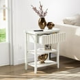 thumbnail image 2 of Set of 2 Nightstand with Charging Station, Modern Bedside Table with Fluted Drawer and Storage Shelf, End Side Tables Living Room for Bedroom, Office (Beige), 2 of 15