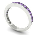 thumbnail image 2 of 0.39 ctw Wedding Band for Women - 14K White Gold Simulated Alexandrite Stackable Eternity Ring, 2 of 6