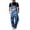 a01Blue, variant on Men's Large Size (L-5XL) Bib Overall Baggy Romper Trousers Adjustable Strap Workwear Slim Fit Jumpsuit with Flap Pocket Blue L