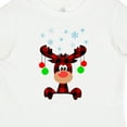 thumbnail image 4 of Inktastic Cute Flannel Reindeer with Christmas Bulbs and Snowflakes Boys or Girls Baby T-Shirt, 4 of 5