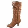 thumbnail image 2 of Maggie-39 Women's Round Toe High Heel Zipper Mid-Calf Causal Dress Boots Shoes, 2 of 2