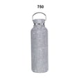 thumbnail image 4 of Bewildely 350/500/600/750ml Frasco de vacío con purpurina Taza recta de diamantes de imitación con asa Café Té Leche Botella de agua Hervidor térmico Suministros térmicos Plata/750ml Bewildely HA071668-04, 4 of 6