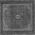 thumbnail image 1 of Ahgly Company Indoor Square Medallion Gray Traditional Area Rugs, 4' Square, 1 of 1