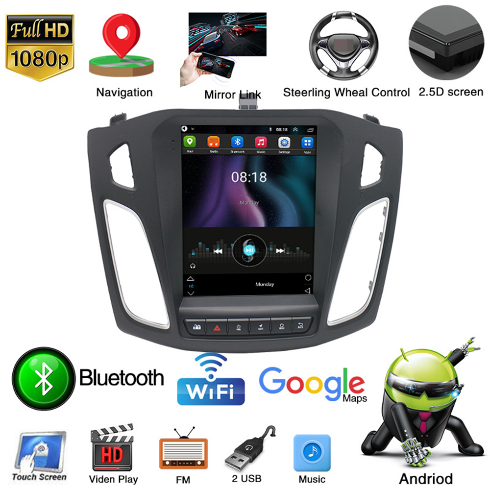 LNKOO Android 10.1 Auto Radio Multimedia Player GPS Navigation 9.7 Inch Touch Screen Stereo Sat Nav Support SWC Phone Car Head Unit for Ford Focus 2012-2017,1+16G - image 1 of 8
