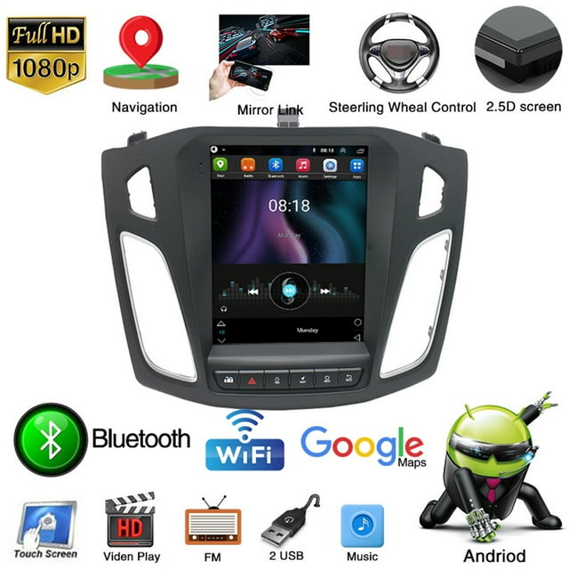 LNKOO Android 10.1 Auto Radio Multimedia Player GPS Navigation 9.7 Inch Touch Screen Stereo Sat Nav Support SWC Phone Car Head Unit for Ford Focus 2012-2017,1+16G