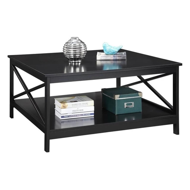 Pemberly Row Table Basse Carrée de 36 Pouces en Noir