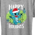 thumbnail image 3 of Lilo & Stitch - Happy Holidays - Women's Short Sleeve Graphic T-Shirt, 3 of 5