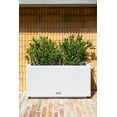 thumbnail image 3 of Veradek Block Series Long Box Small Plastic Planter - White, 3 of 11