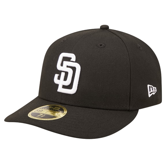 Men's New Era Black San Diego Padres Low Profile 59FIFTY Fitted Hat