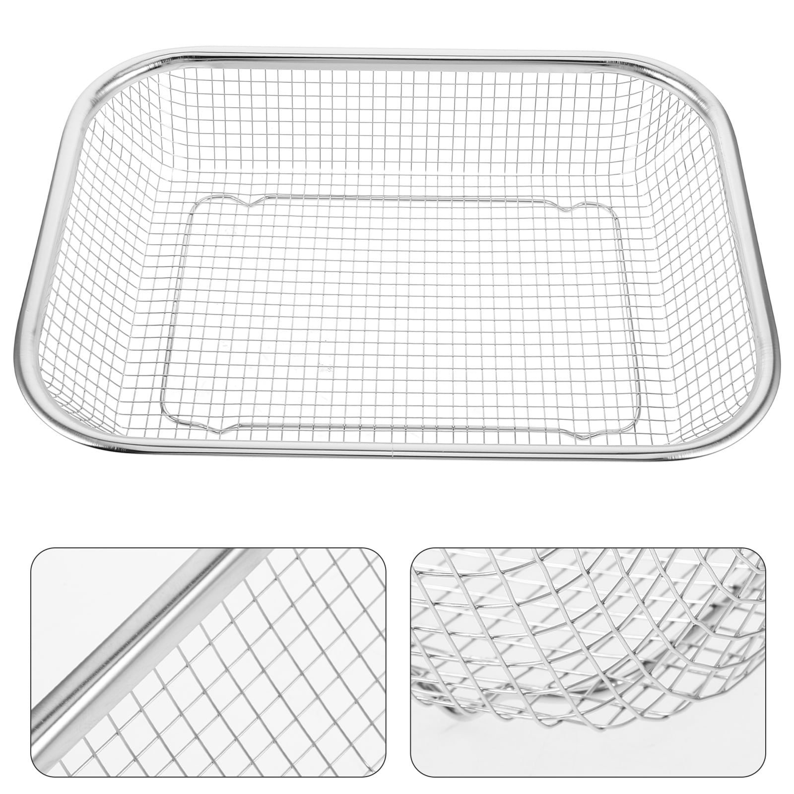 Metal Mesh Storage Basket for Kitchen, Dishwasher Safe Tableware Holder and Organizer for Baking and Dishwashing