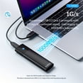 thumbnail image 4 of ORICO M2 SSD Enclosure NVMe 10Gbps PCIe SSD Box For M.2 NVMe NGFF SATA SSD Disk Tool Free M.2 SSD Case Built-in Metal Heat Sink, 4 of 4