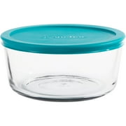 Anchor Hocking 7Cup Round Food Storage Container with Teal Lid