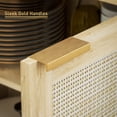 thumbnail image 4 of HOMCOM Modern Sideboard Buffet Cabinet, Natural Wood Accent Cabinet with Rattan Doors & Adjustable Shelf, 23.3"W Storage Organizer for Kitchen, Dining Room, Living Room or Entryway, 4 of 8