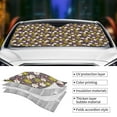 thumbnail image 3 of Kdxio Flowers Daisy Print Front Windshield Sun Shade,Folding Auto Sunshade for Car Truck SUV-Medium, 3 of 5