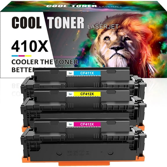 3-Pack Compatible Toner Replacement for HP CF411X CF412X CF413X Color LaserJet Pro MFP M477fnw M477fdn M477fdw M377dw, M452dw M452nw M452dn Printer Ink Cyan, Magenta, Yellow