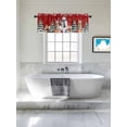 thumbnail image 4 of Christmas Snowman Valances for Windows, Squirrel Cat Winter Tree Snowflake Red Light Filtering Window Treatment Valances, Rod Pocket Small Curtains for Kitchen/Bathroom, 42"x18", 4 of 9