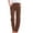 Brown, variant on WIZUTIZ Palazzo Pants for Women Plus Size Vintage Stylish Loose Wide Leg Trousers Spandex Elastic High Waist Trousers Solid Drawstring with Pockets Sweatpants Tiktok Trend Items Gold