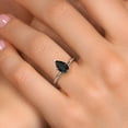 thumbnail image 4 of Gem Stone King 14K White Gold Black Onyx Solitaire Engagement Ring for Women | 1.28 Cttw | Pear Shape 9X6MM | Gemstone December Birthstone | Size 9, 4 of 6