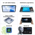 thumbnail image 2 of Aorlym P12 12 Inch Tablet, Tablet Android 16, 48GB RAM+128GB ROM/2TB TF, T7280 Octa-core, Gemini AI, IPS 2.4K 120Hz Display, 10000mAh/18W, 5G WiFi, 8MP+13MP, GPS, Face ID, OTG, Tablet with Keyboard, 2 of 10