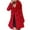 Red, variant on Women's Double Breasted Pea Coat Tweed Woollen Trench Coat with Belt Winter Overcoats with Pockets M