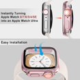 thumbnail image 4 of WWS-3Pcs Screen Protector for Apple Watch Case 45mm 44mm 40mm 41mm,Ultra Style Hard Case+Tempered Glass Screen Protector,Rugged iwatch Bumper Cover for Apple Watch Series 8 Cases 7 SE 6 5 4, 4 of 4