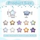 thumbnail image 2 of 200 cuentas de vidrio de estrella de 10 colores, galvanizadas, de 10 mm, con forma de estrella de colores, colgantes, cuentas espaciadoras para hacer joyas, pulseras y collares., 2 of 5