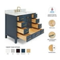 thumbnail image 3 of Ariel Cambridge 43 In. Single Oval Sink Vanity With Carrara White Marble 0.75 In Countertop In Midnight Blue, 3 of 10