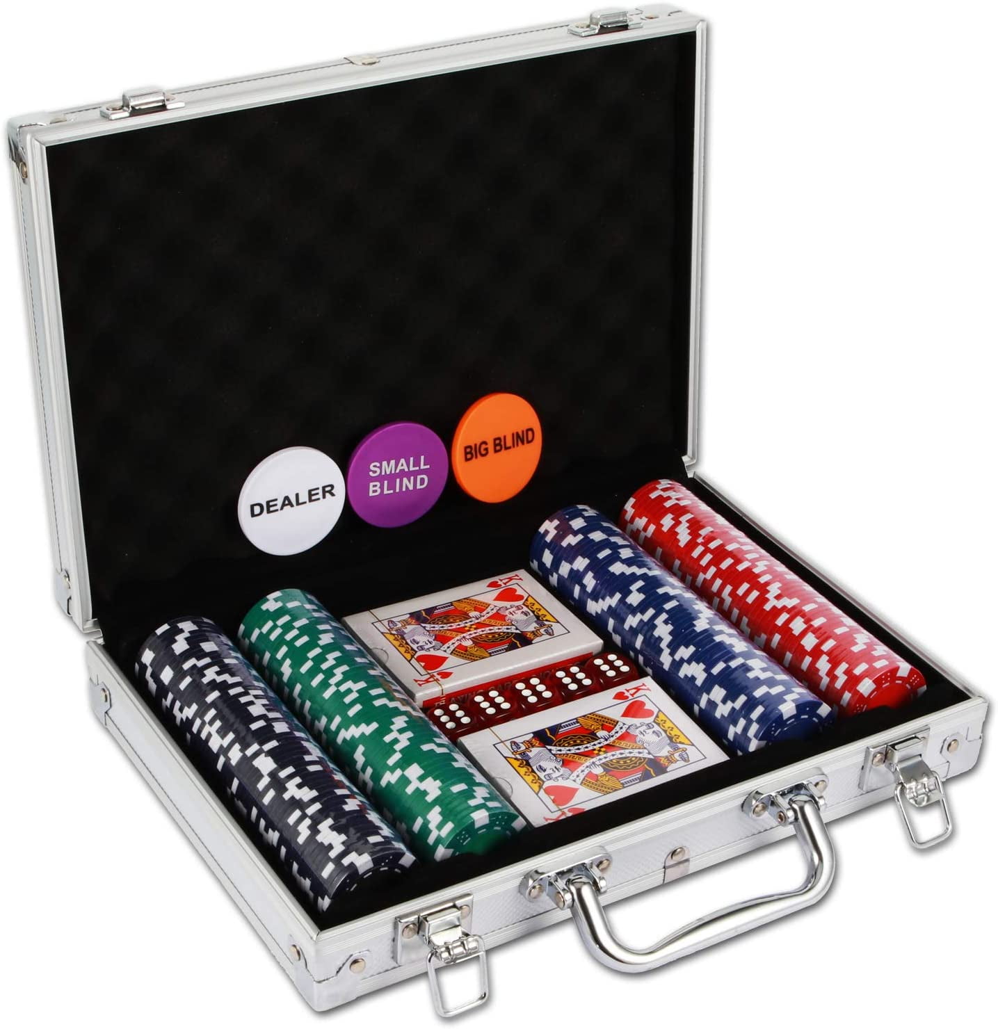 300 500 Chip Poker Tokens Chips Carrying Case PU Leather Casino Game 200 