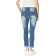 thumbnail image 1 of Cover Girl High Waisted Cute Ripped Patched Repair Skinny Juniors, Medium Blue, 13, 1 of 4