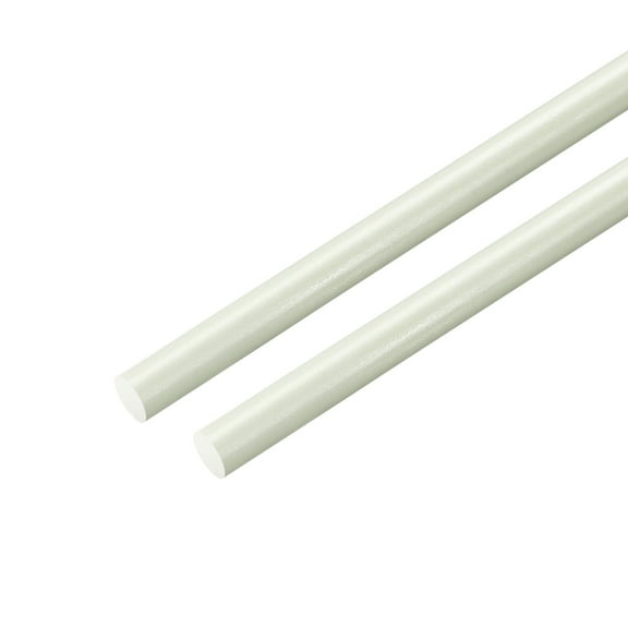 Uxcell Plastic Round Rod1/4" Dia 20" LengthWhite FRP Fiberglass Round Rod Engineering Plastic Bar 2Pcs