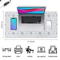 thumbnail image 5 of Long Mouse Pads for Desk,White Blue Sun Moon Cloud Star Pattern Desk Mats on Top Of Desks, Desk Mouse Pad Extra Large with 3mm Non-Slip Base and Stitched Edge for Gaming,Office,Work,Home 31.5"x15.7", 5 of 6