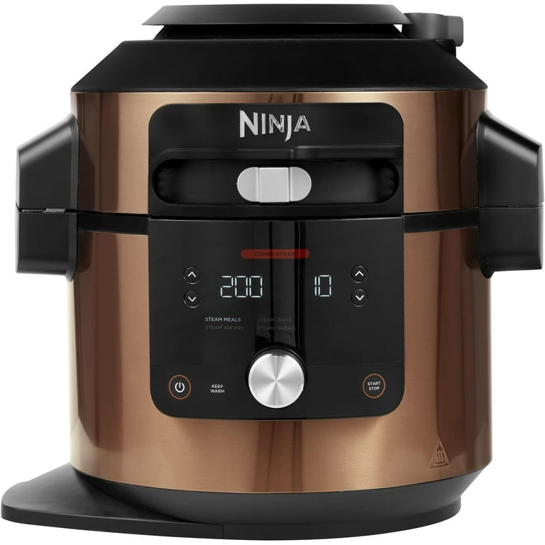 Restored Ninja OL601 COPPER Foodi XL 8 Qt. Pressure Cooker Steam Fryer with  SmartLid, 14-in-1, Bakes & More, 3-Layer Capacity, 5 Qt. Crisp Basket & 45