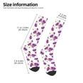 thumbnail image 4 of Fotbe Orchids Flowers print Women's Men's Novelty Crew Socks Cotton Socks Knee High Socks for Walking,Running,Nurses,Pregnancy, 4 of 8