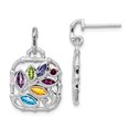 thumbnail image 1 of Boucles d'Oreilles Pendantes en Argent Sterling 925 Multi Pierres Précieuses, 1 of 6