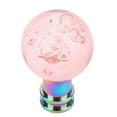 thumbnail image 2 of Gear  Knob, Gear Stick Head  Easy Installation Stylish Round Ball With 3 Adapter For Car Pink, 2 of 8