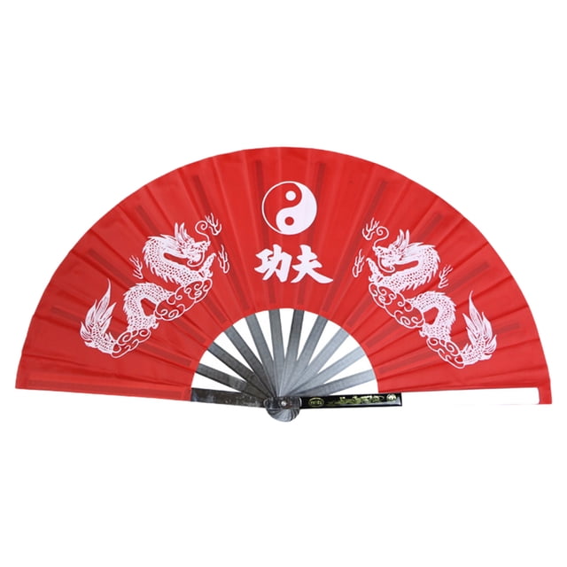 Ventilador plegable de Acero inoxidable Greeniant Kung Fu Tai Chi Rojo Tamaño compacto