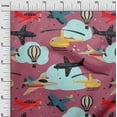 thumbnail image 3 of oneOone Polyester Lycra Pink Fabric Airplane Nursery Kids Sewing Craft Projects Fabric Prints By Yard 56 Inch Wide, 3 of 6