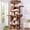 Leopard Print, variant on Globlazer 68" Large Corner Cat Tree Tower Condo for Cats with 6 Sisal Scratching Posts, 2 Condos, Hammock & Hanging Basket, Beige