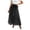 A56-Black, variant on Women's Cotton 5 Tiered A Line Pleated Maxi Skirt Long Boho Gypsy Dance Skirts(Blue,One Size)