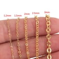 thumbnail image 6 of 5 Meter Stainless Steel O Shape Textured Chain Adjustable Necklace Chain, 6 of 15