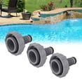 thumbnail image 1 of Drain 3pcs Swimming Pool Drain Valve Replacement For P6H1419 Internal Thread 1.6in Inner Interface Outer Diameter 1.3in Grey, 1 of 8