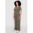thumbnail image 4 of Womens Plus Size Rib Knit Acid Wash Crew Neck Tee, 4 of 5