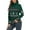 Christmas Elk Green, variant on Women's Turtleneck Sweater Long Sleeve Cozy Warm Casual Lightweight Soft Pullover Jumper Tops,US Size,Black,L