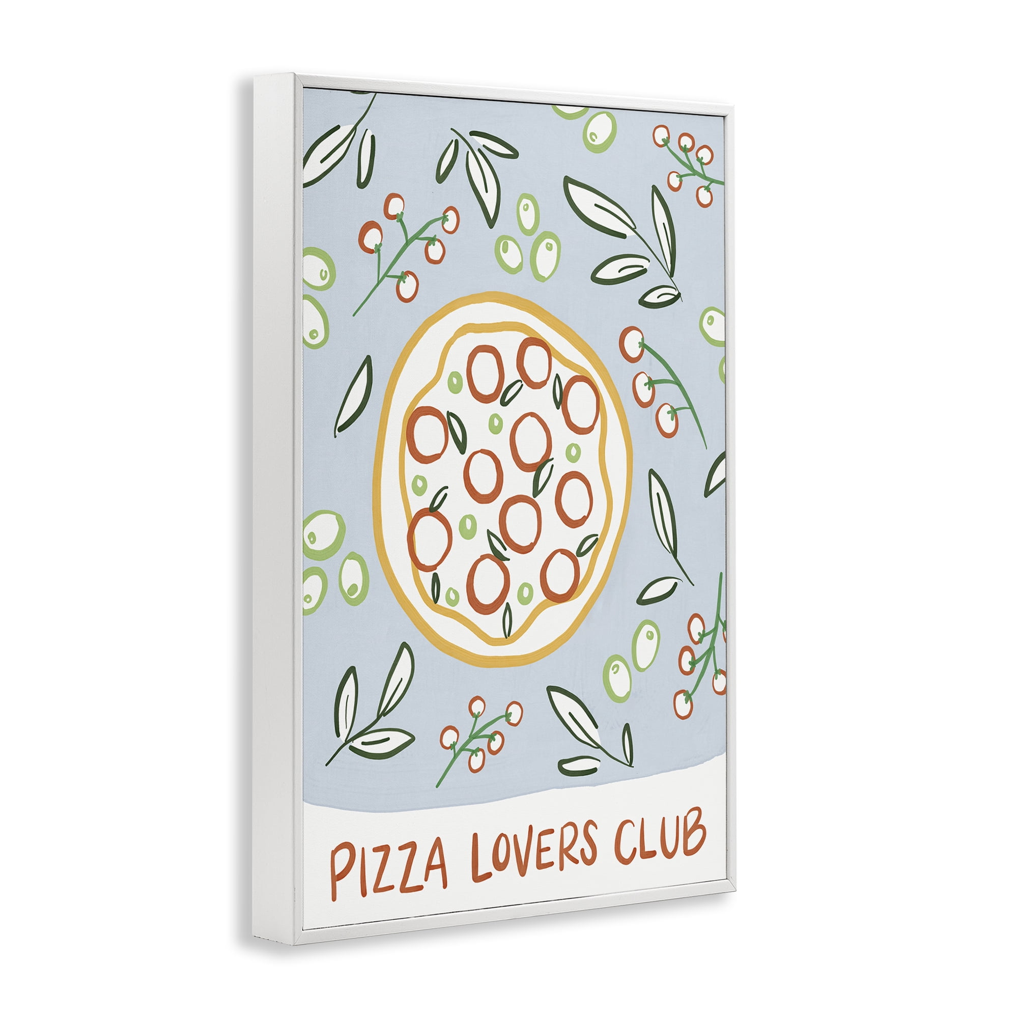 Stupell Industries Pizza Lovers Club White Framed Giclee Art, design by Amanda Houston