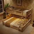thumbnail image 6 of Twin XL over Queen Bunk Bed with Integrated Shelving, Color-Changing Lights & Pegboard for Bedroom,Beige, 6 of 26