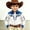 Blue, variant on Boys 3D Western Cowboy Shirt Classic Rodeo Frontier Theme Printed Long Sleeve Button Down Collared Casual Blouse for Kids Ages 4-13