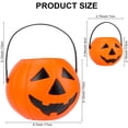 thumbnail image 7 of 7 Pack Halloween Pumpkin Buckets, 1 Large and 6 Small Trick or Treat Plastic Pumpkin Candy Pail, Halloween Treat Bucket Halloween Decorations, 7 of 7