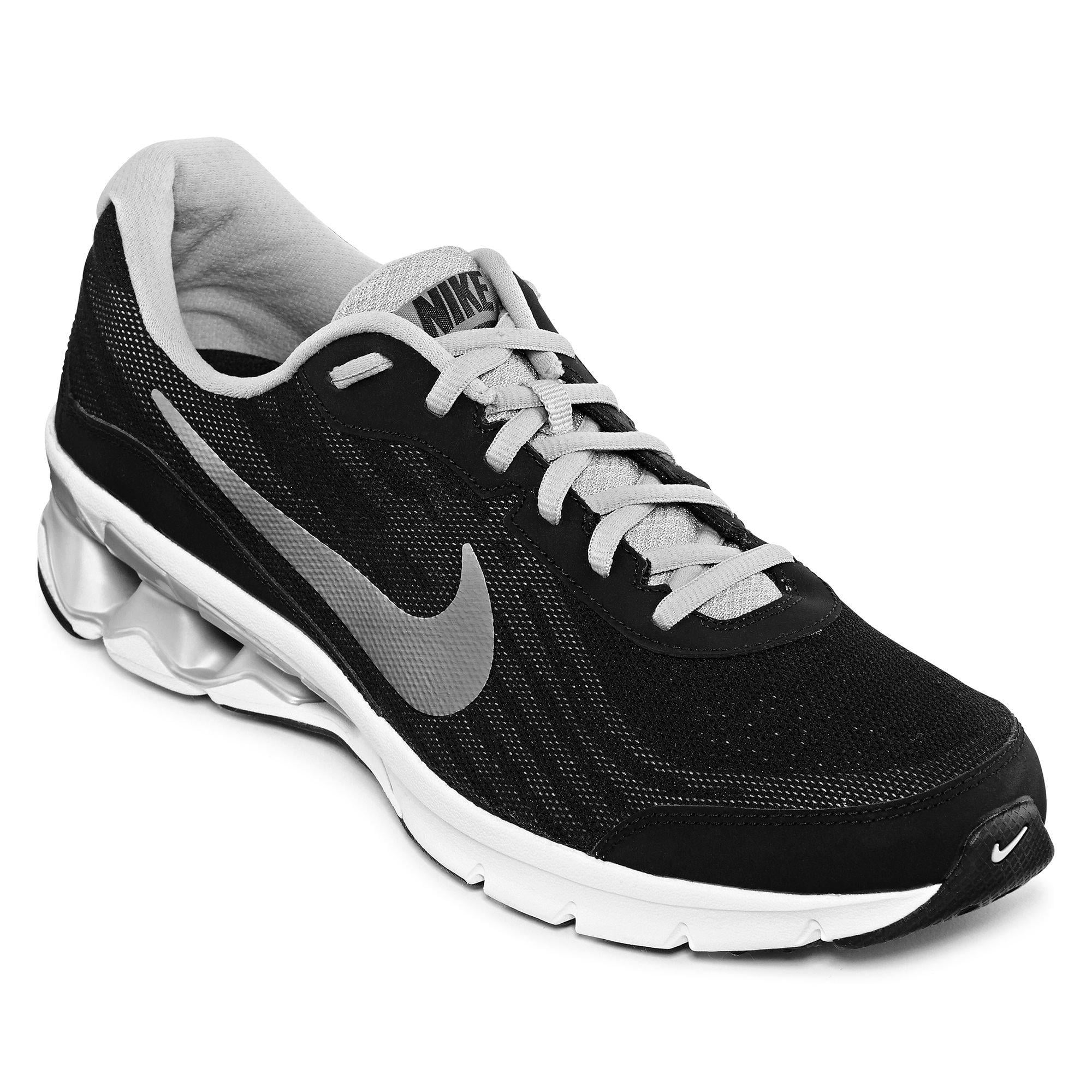 Nike Men's Reax Run 9 Silver/Dark Grey/White Running Shoe - Walmart.com