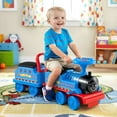 thumbnail image 4 of Gymax Ride on Train 6V Battery Powered Ride on Toy w/ Under-Seat Storage & Carriage Navy, 4 of 10