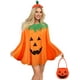 thumbnail image 1 of Conjunto de disfraces de calabaza de Halloween para adultos Poncho de capa de calabaza con bolsa de dulces Bolso de sombrero de calabaza Diadema divertida JAMW Sencillez, 1 of 5